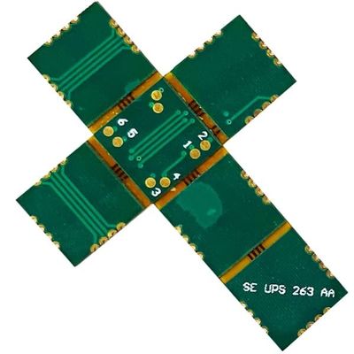 Giá tốt 4L Rigid Flex PCB Half Hole ENIG 0.7mm Green Cover Film Trắng trực tuyến